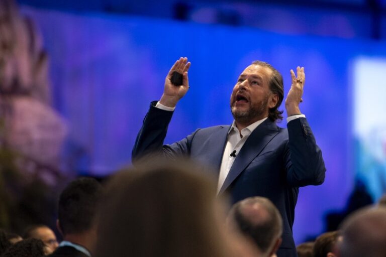 Marc Benioff’s rant about AI at earnings conference reverses stock price decline