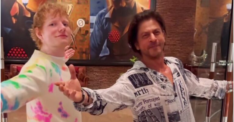 Ed Sheeran joins Shah Rukh Khan in iconic pose: Internet loose